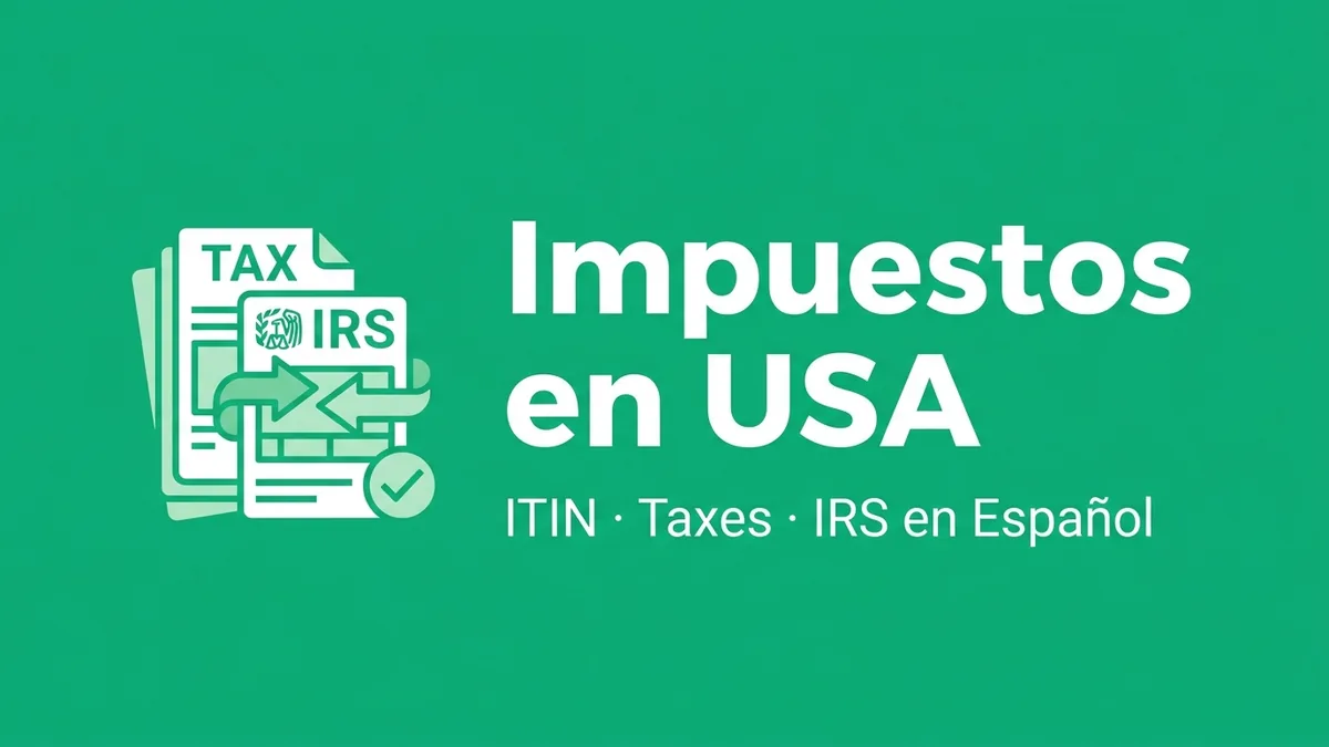 Manos sosteniendo un formulario W-7 del IRS con una calculadora al lado